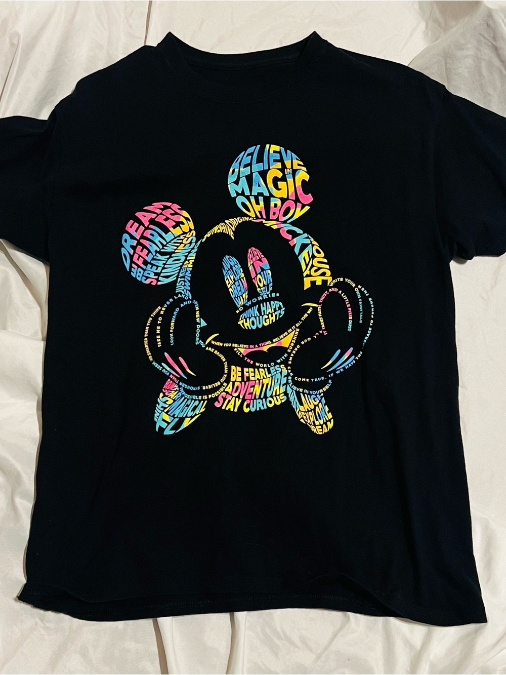 Mickey Mouse Disney Magic Word Art T-Shirt M